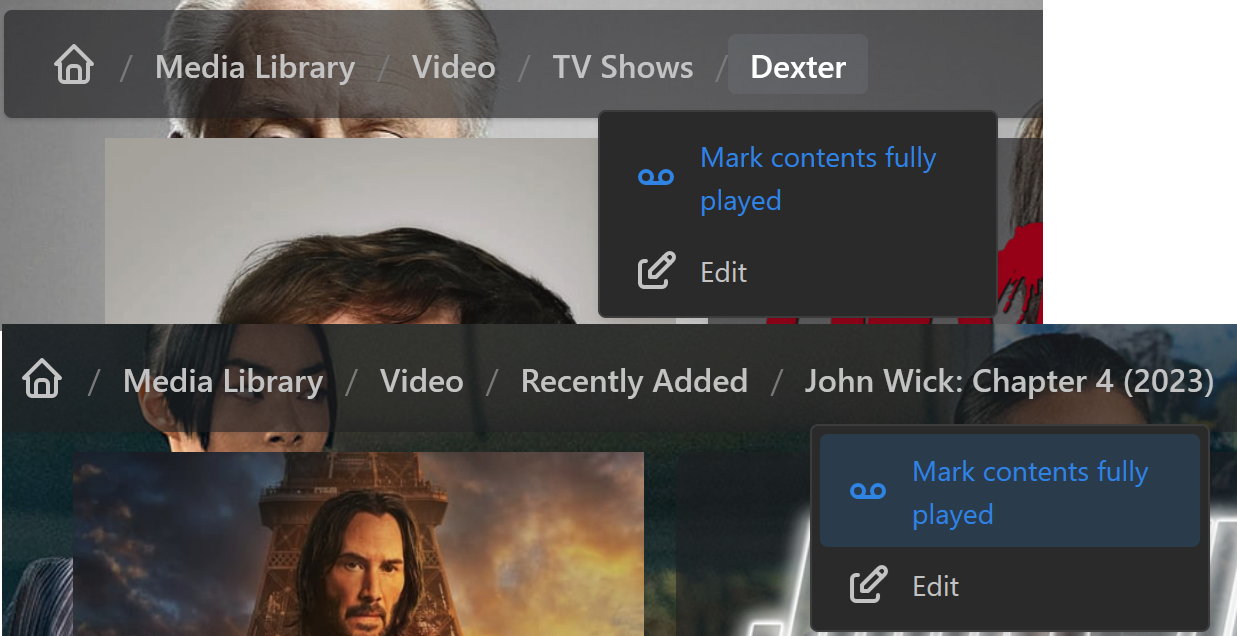 Exemple de modification des paramètres utilisateur
